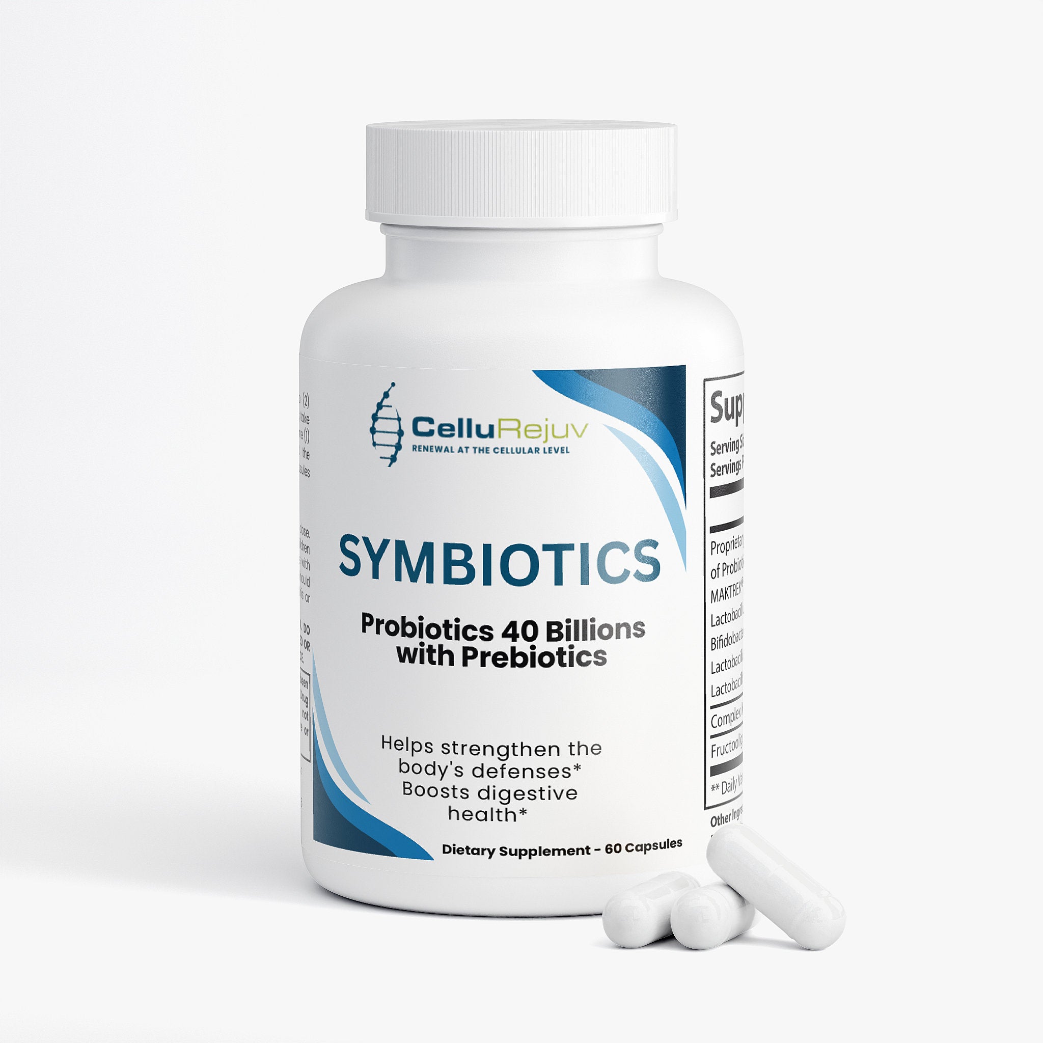 Symbiotics: Probiotic 40 Billion with Prebiotics