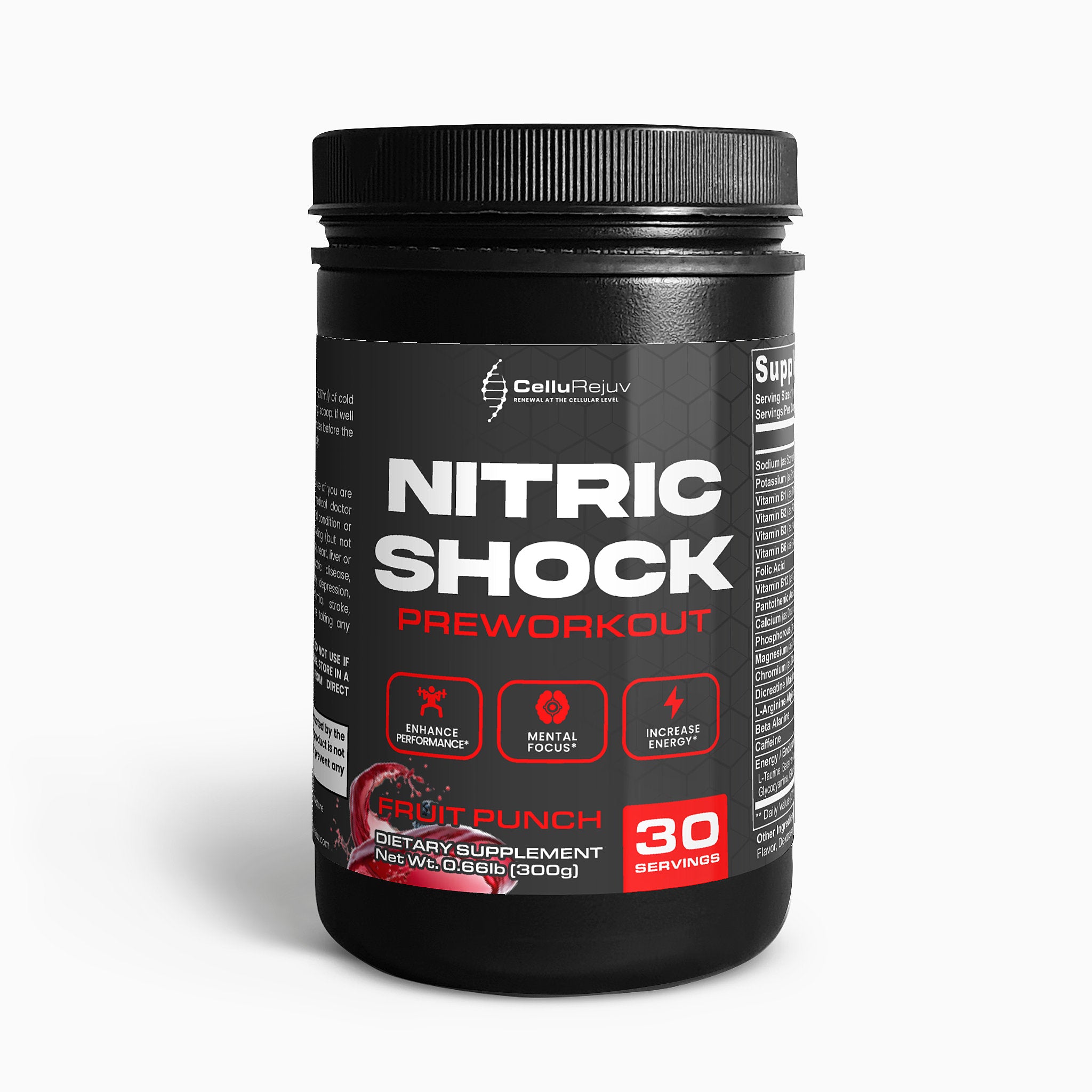 Nitric Shock Pre-Workout Powder (Fruit Punch)